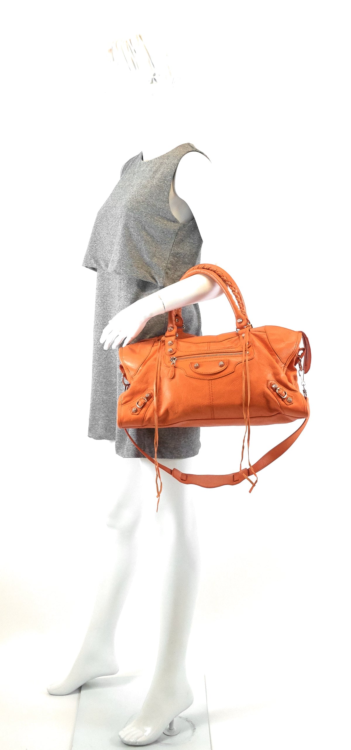 Part Time Classic Studs Leather Handbag