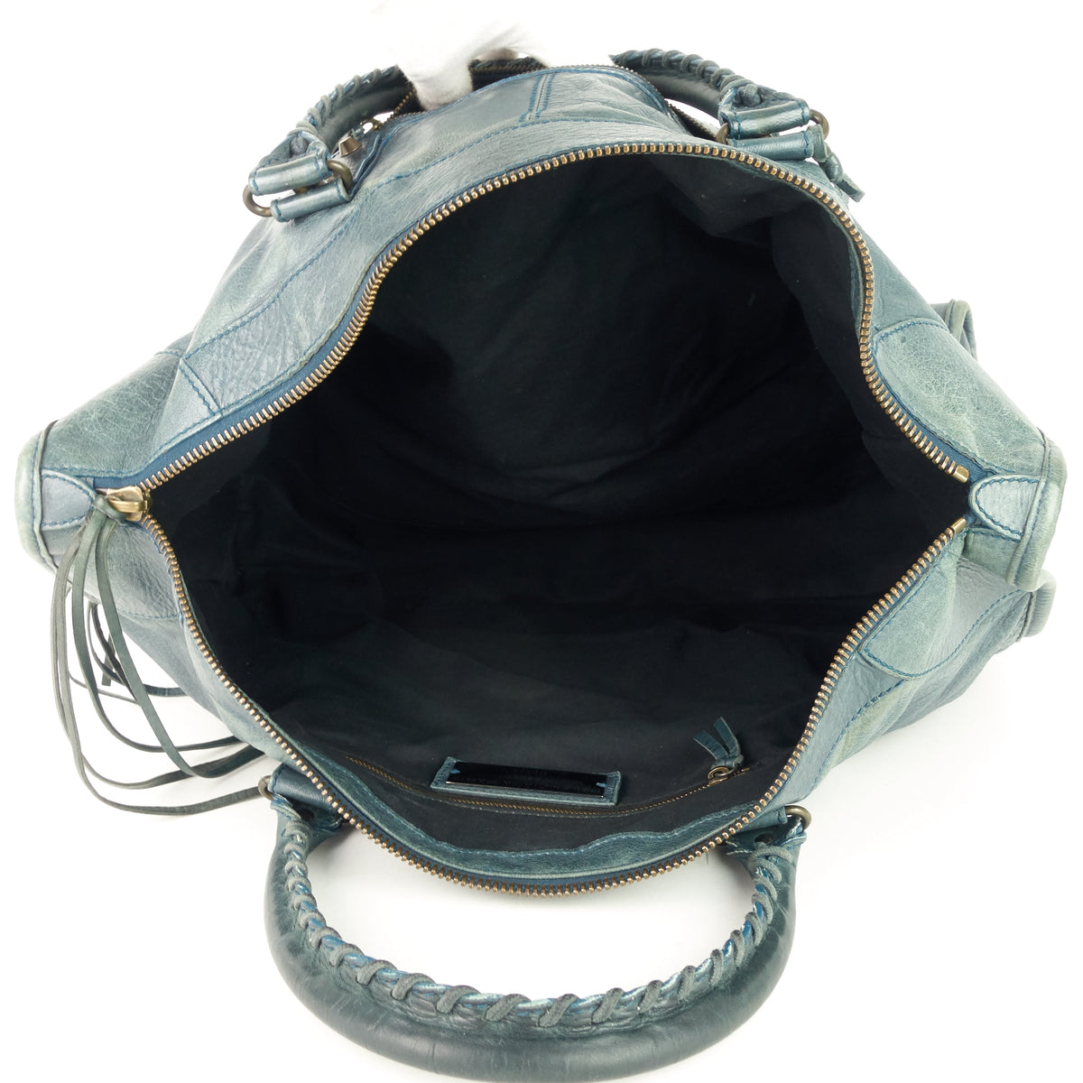 Giant Weekender Distressed Agneau Leather Bag