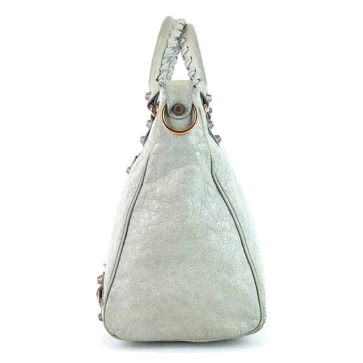 Velo Giant Studs Leather Handbag