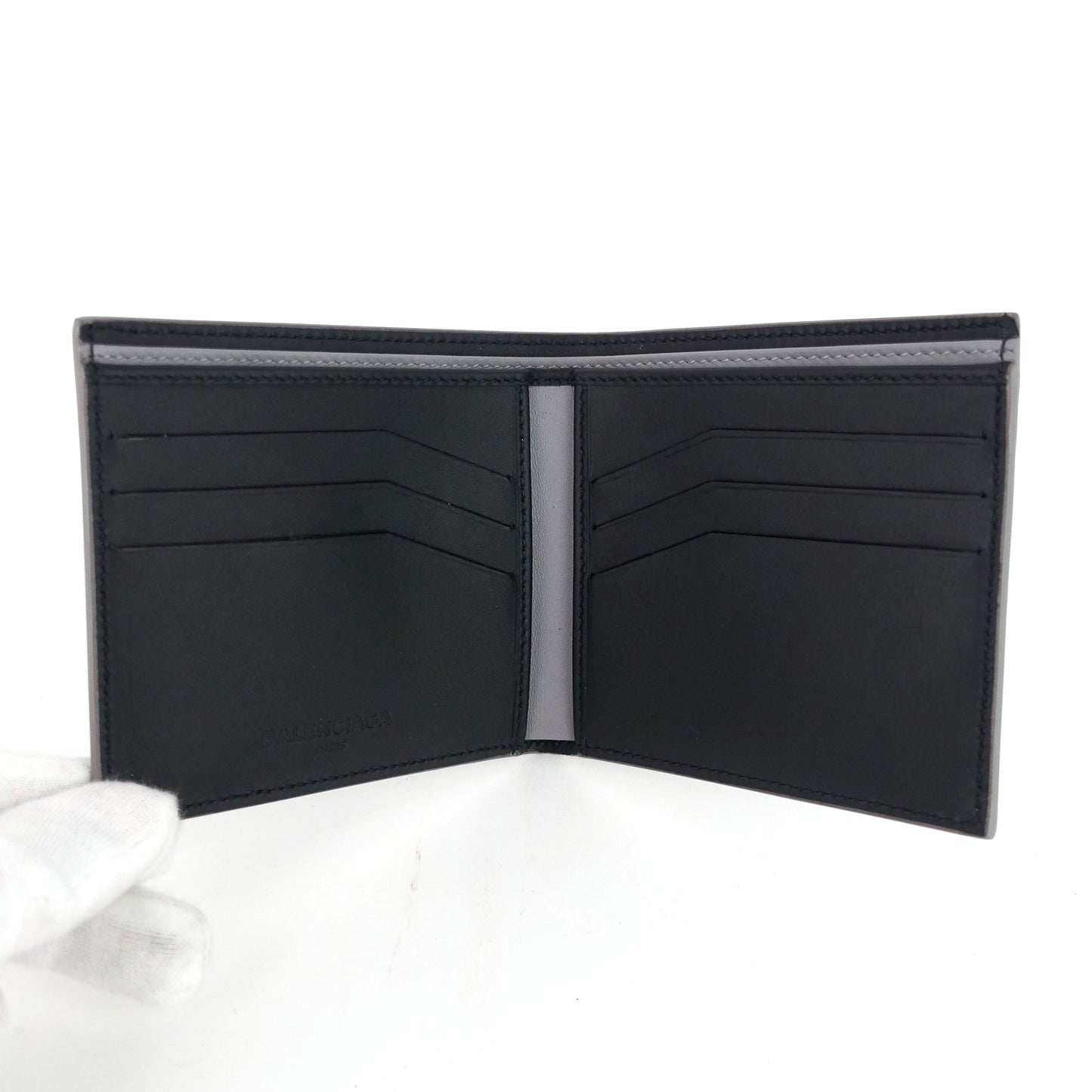 B-Line Square Bifold Lambskin Leather Wallet