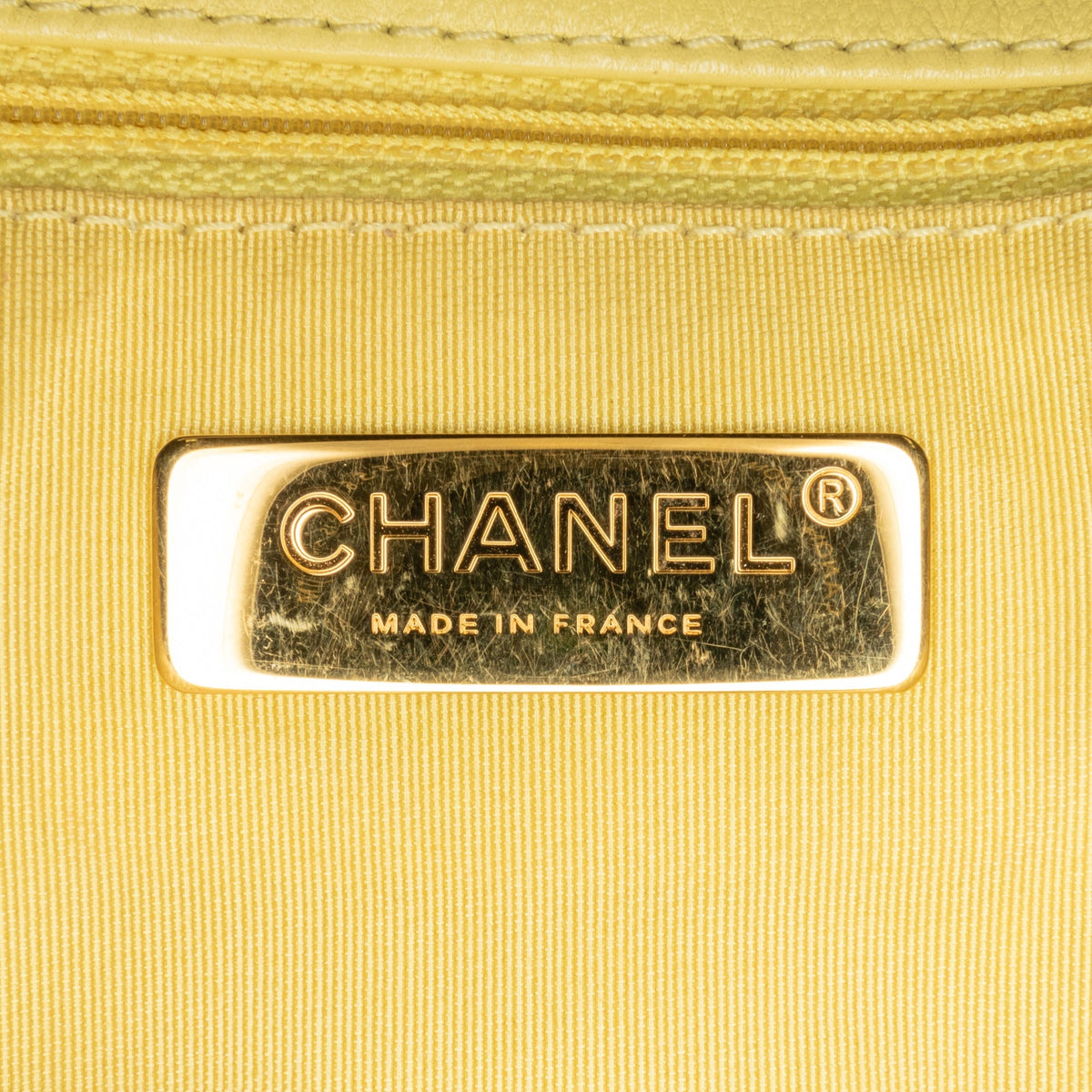 Yellow Chanel Medium Lambskin 19 Flap Satchel
