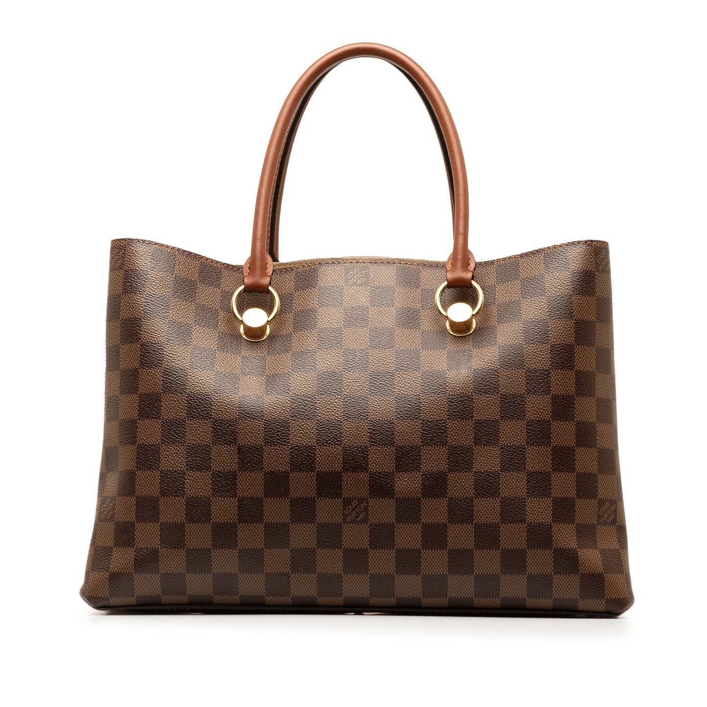 Brown Louis Vuitton Damier Ebene Riverside Satchel