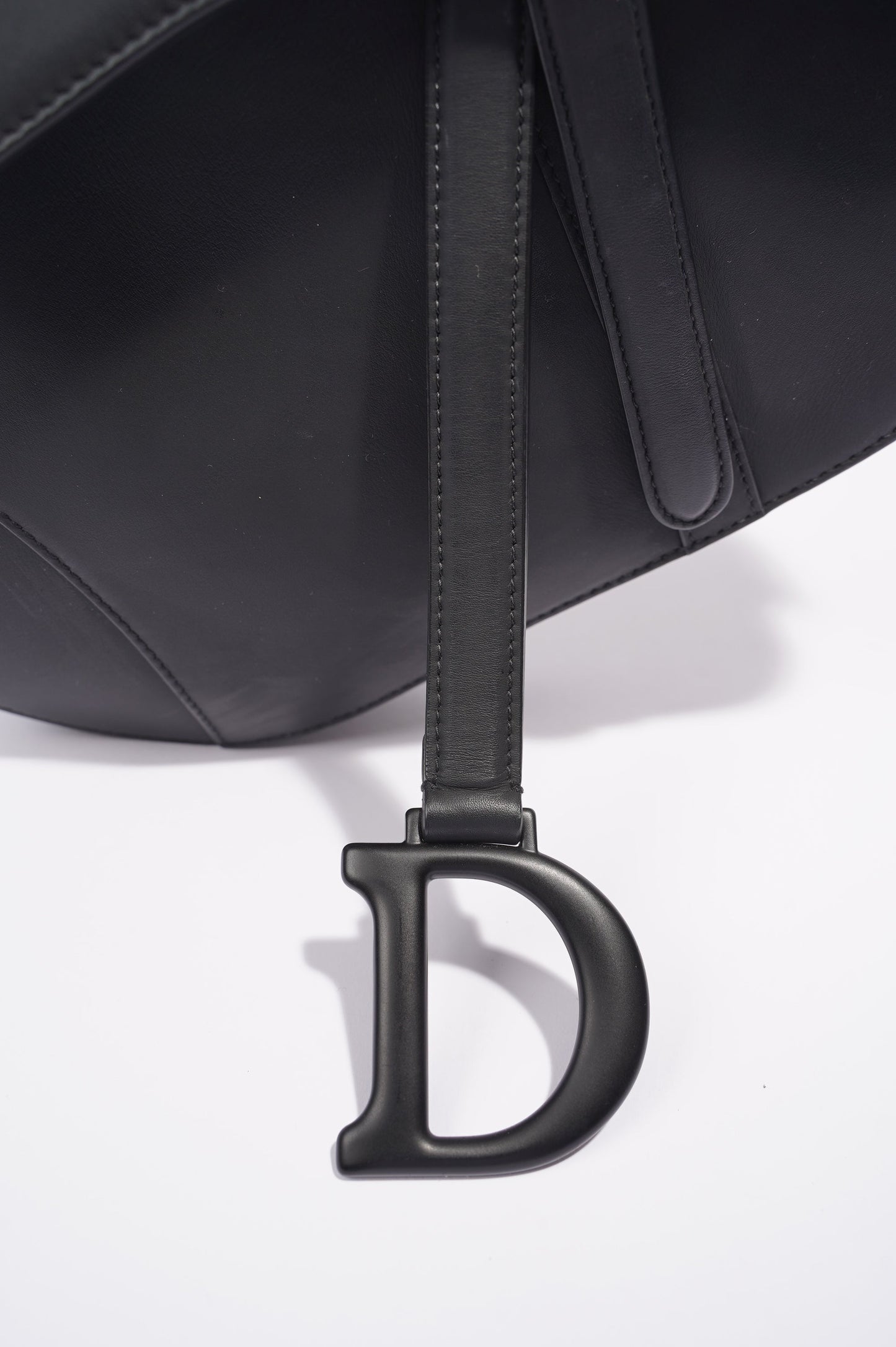 Christian Dior Saddle Bag Matte Black Leather