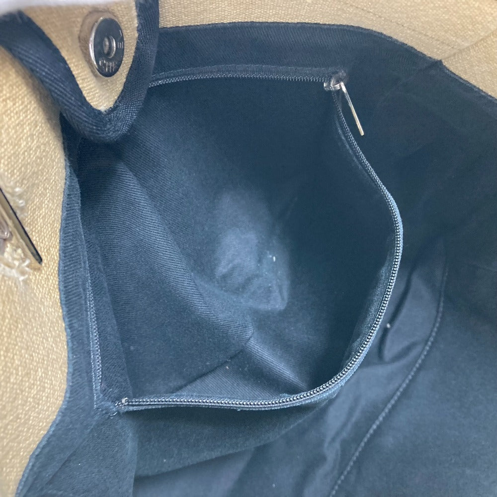 CHANEL Tote Bag Canvas / leather beige Shoulder Bag Shoulder Bag Deauville Women Used