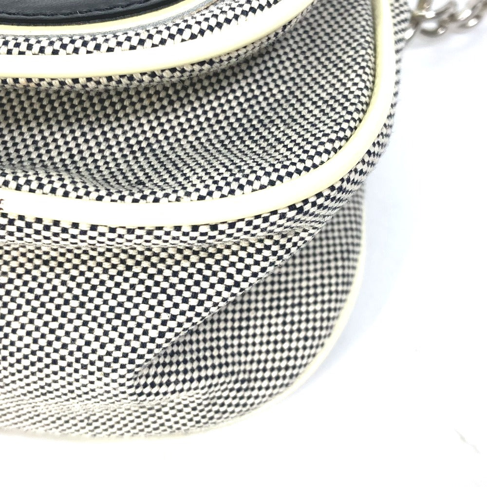 CHANEL Shoulder Bag canvas Gray type No.5 CC Camellia COCO Mark Chain