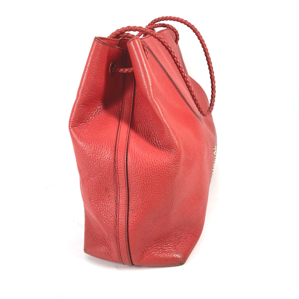 GUCCI Tote Bag 380118 leather Red type logo Shoulder Bag Shoulder Bag Women Secondhand