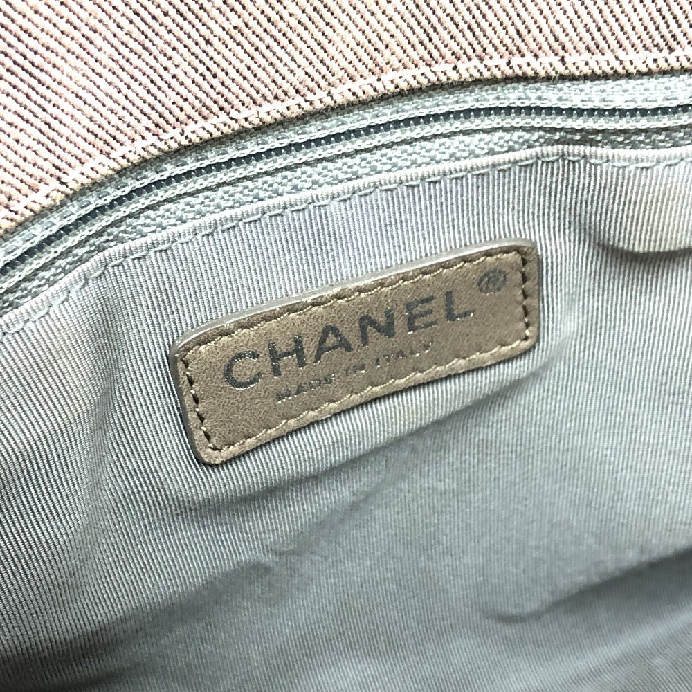 CHANEL Tote Bag Cotton canvas Pink type COCO Mark CC Matrasse Women Used