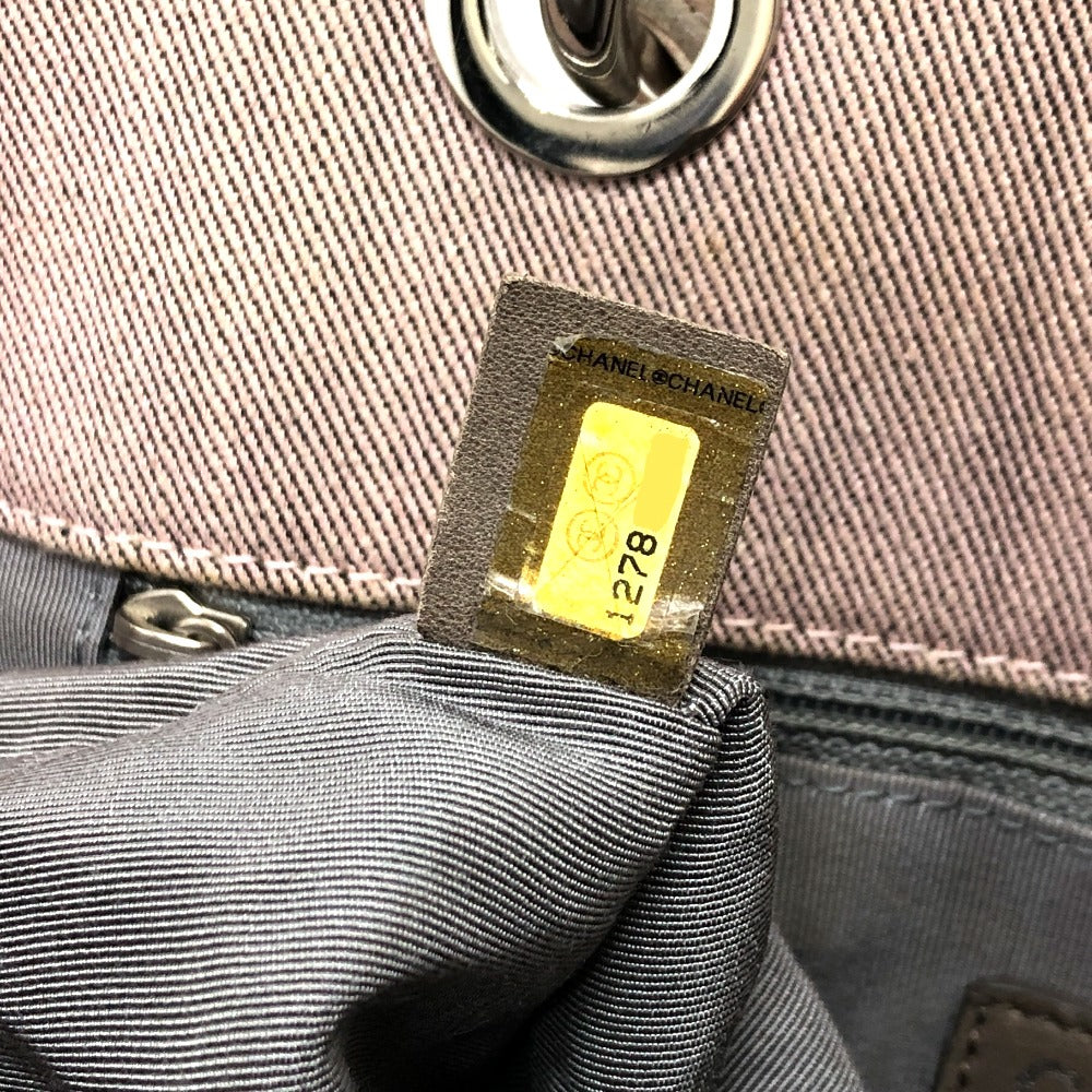 CHANEL Tote Bag Cotton canvas Pink type COCO Mark CC Matrasse Women Used