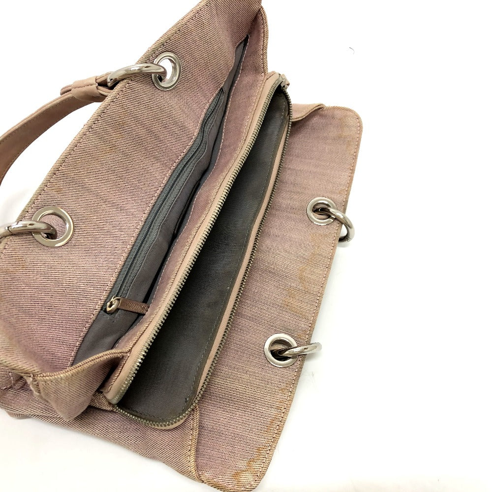 CHANEL Tote Bag Cotton canvas Pink type COCO Mark CC Matrasse Women Used