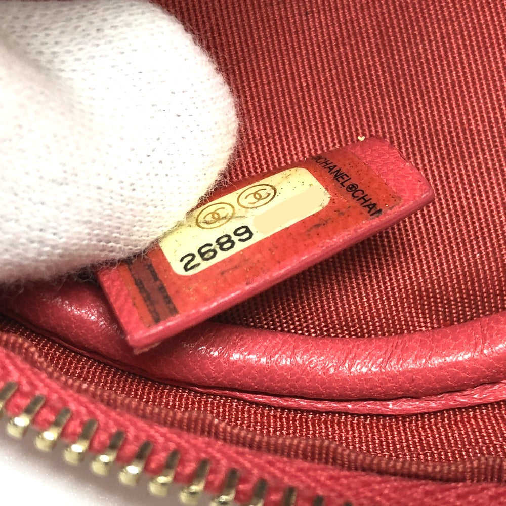 CHANEL Shoulder Bag lambskin Pink type CC COCO Mark Matelasse Mini Round Women Used