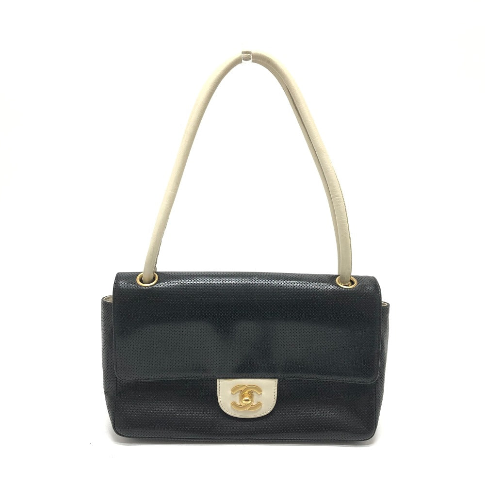 CHANEL Tote Bag Calfskin black COCO Mark CC Women Used