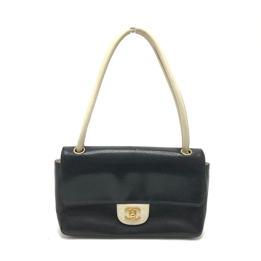 CHANEL Tote Bag Calfskin black COCO Mark CC Women Used