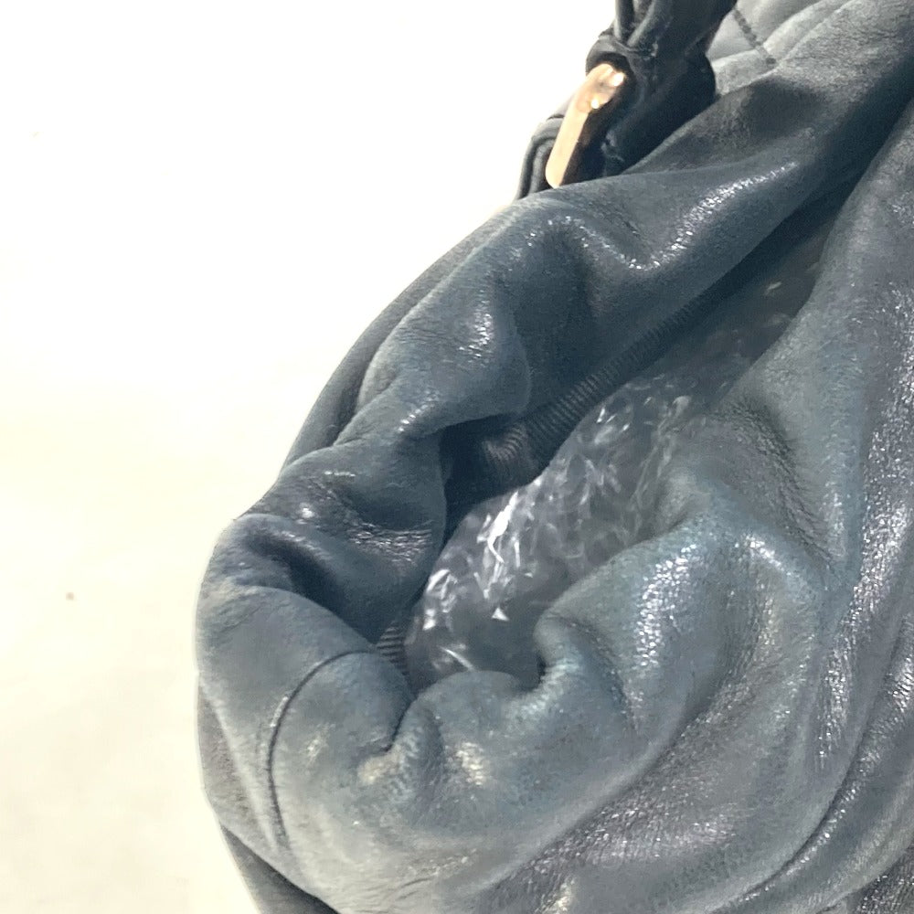 CHANEL Shoulder Bag leather black CC COCO Mark Matrasse quilting Women Used