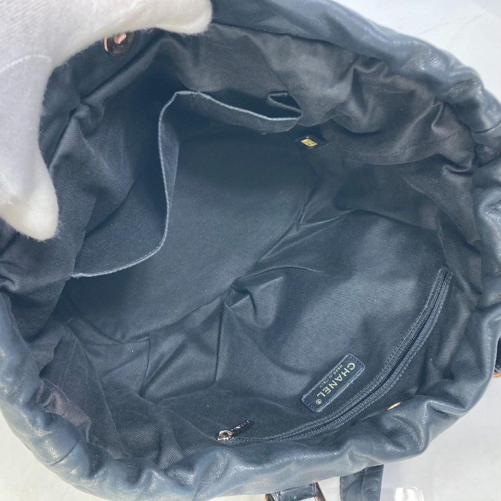 CHANEL Shoulder Bag leather black CC COCO Mark Matrasse quilting Women Used