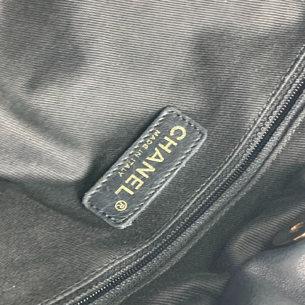 CHANEL Shoulder Bag leather black CC COCO Mark Matrasse quilting Women Used