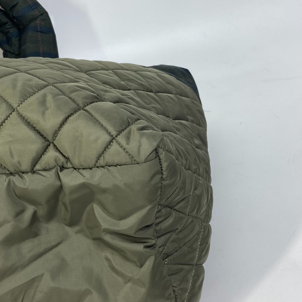 CHANEL Tote Bag A48611 Nylon khaki quilted shawl Cococoon Women Used