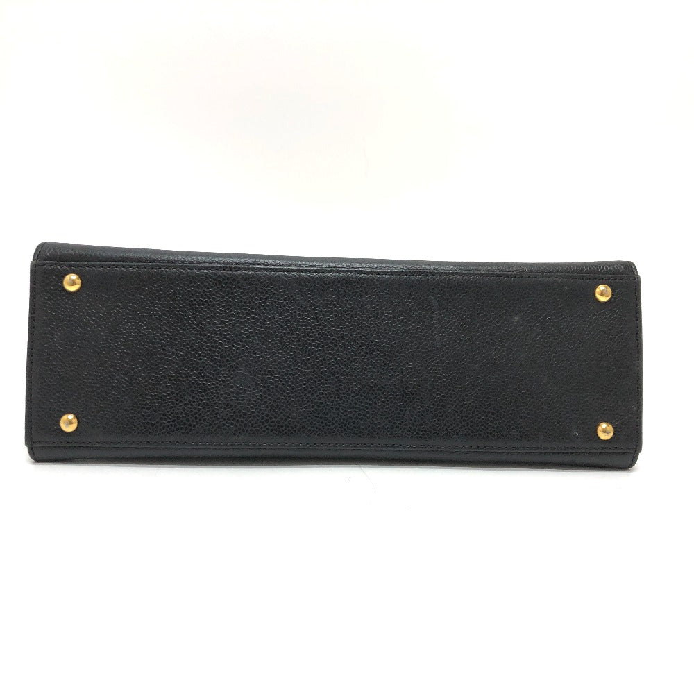 CHANEL Shoulder Bag Caviar skin black vintage COCO Mark CC