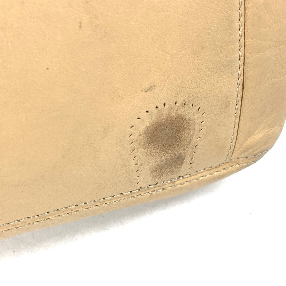CHANEL Tote Bag leather beige logo CC COCO Mark