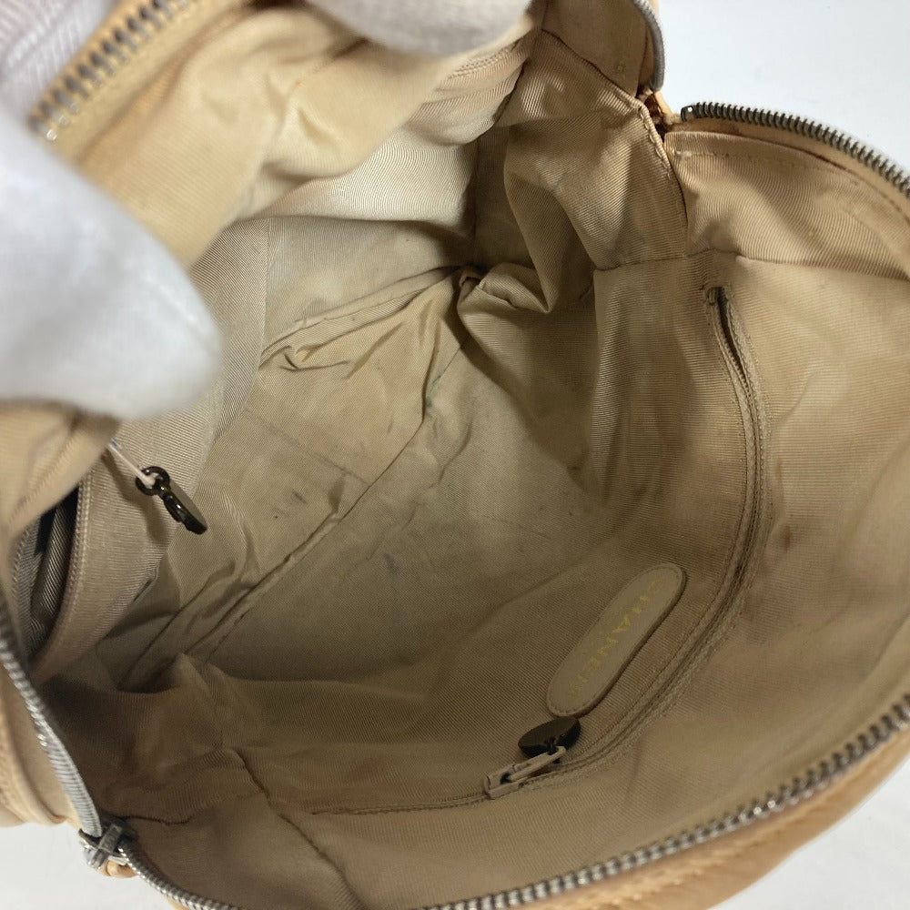 CHANEL Tote Bag leather beige logo CC COCO Mark