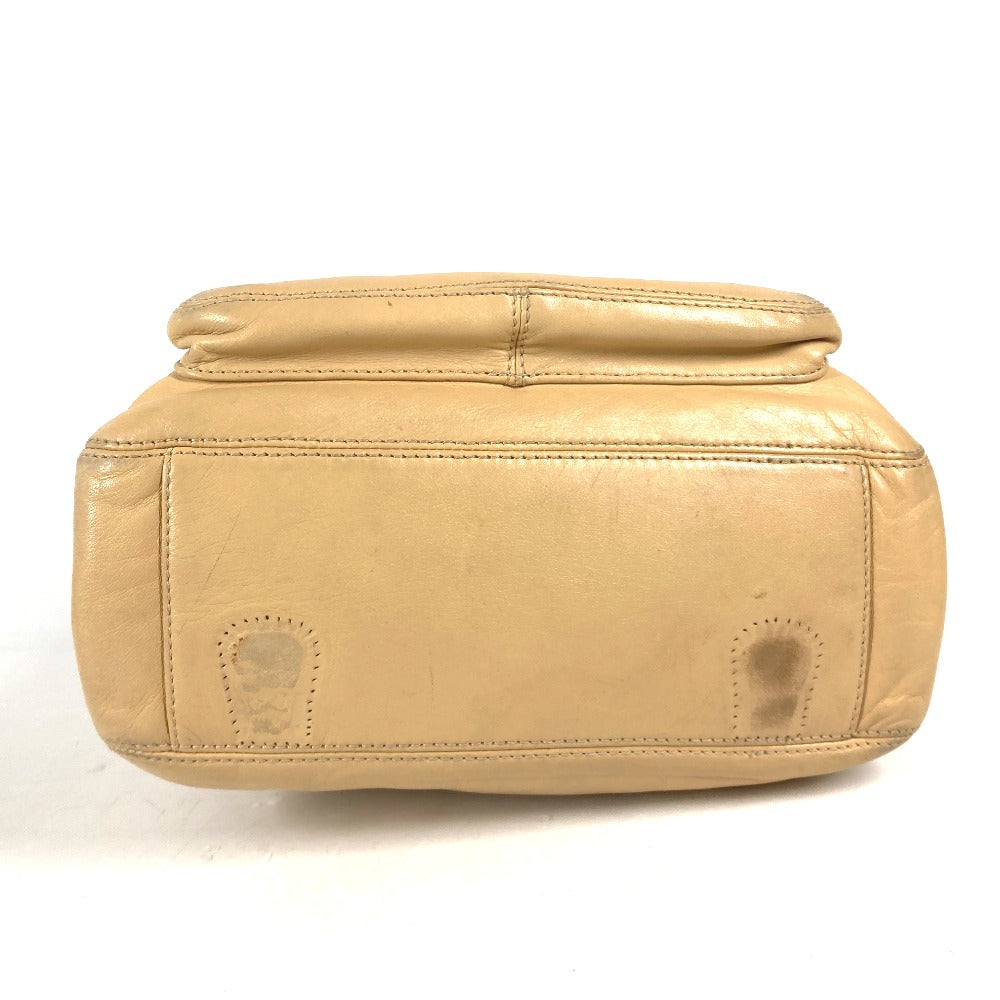 CHANEL Tote Bag leather beige logo CC COCO Mark