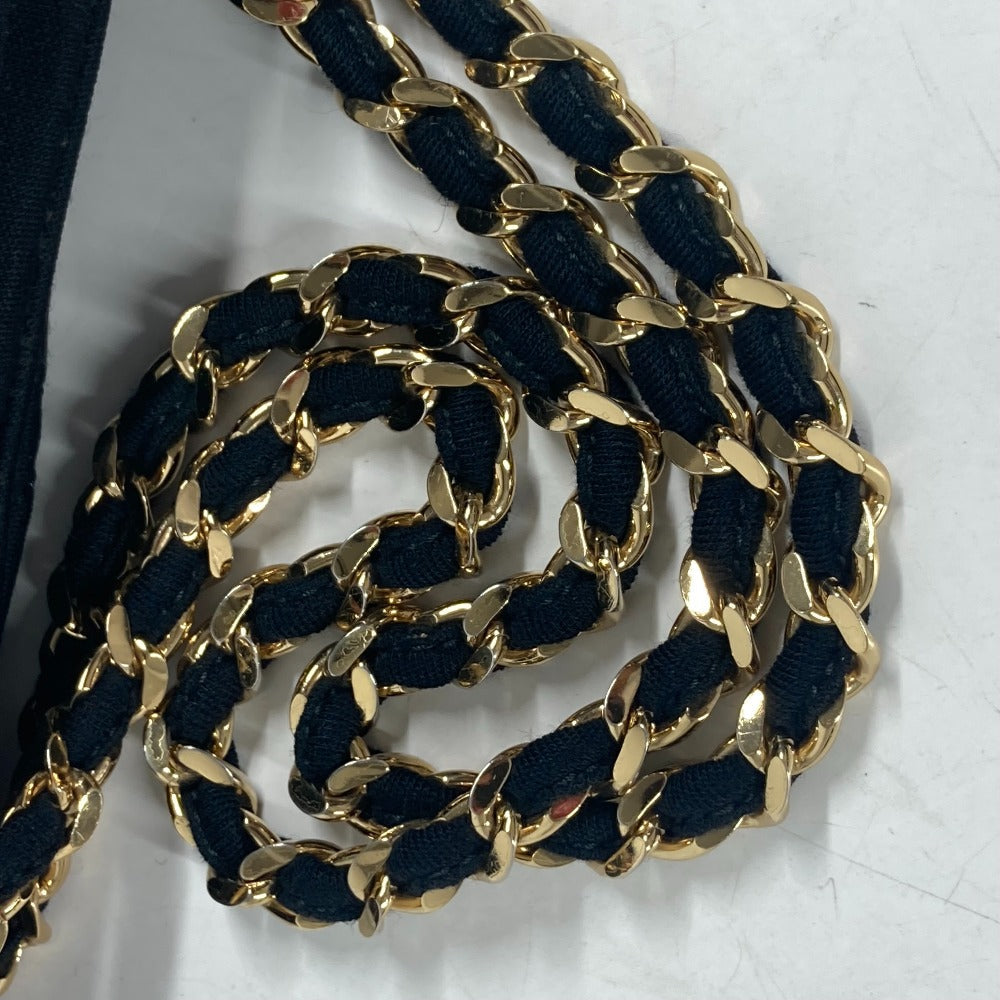 CHANEL Shoulder Bag Jersey black bag shawl CC COCO Mark Quilting Matelasse
