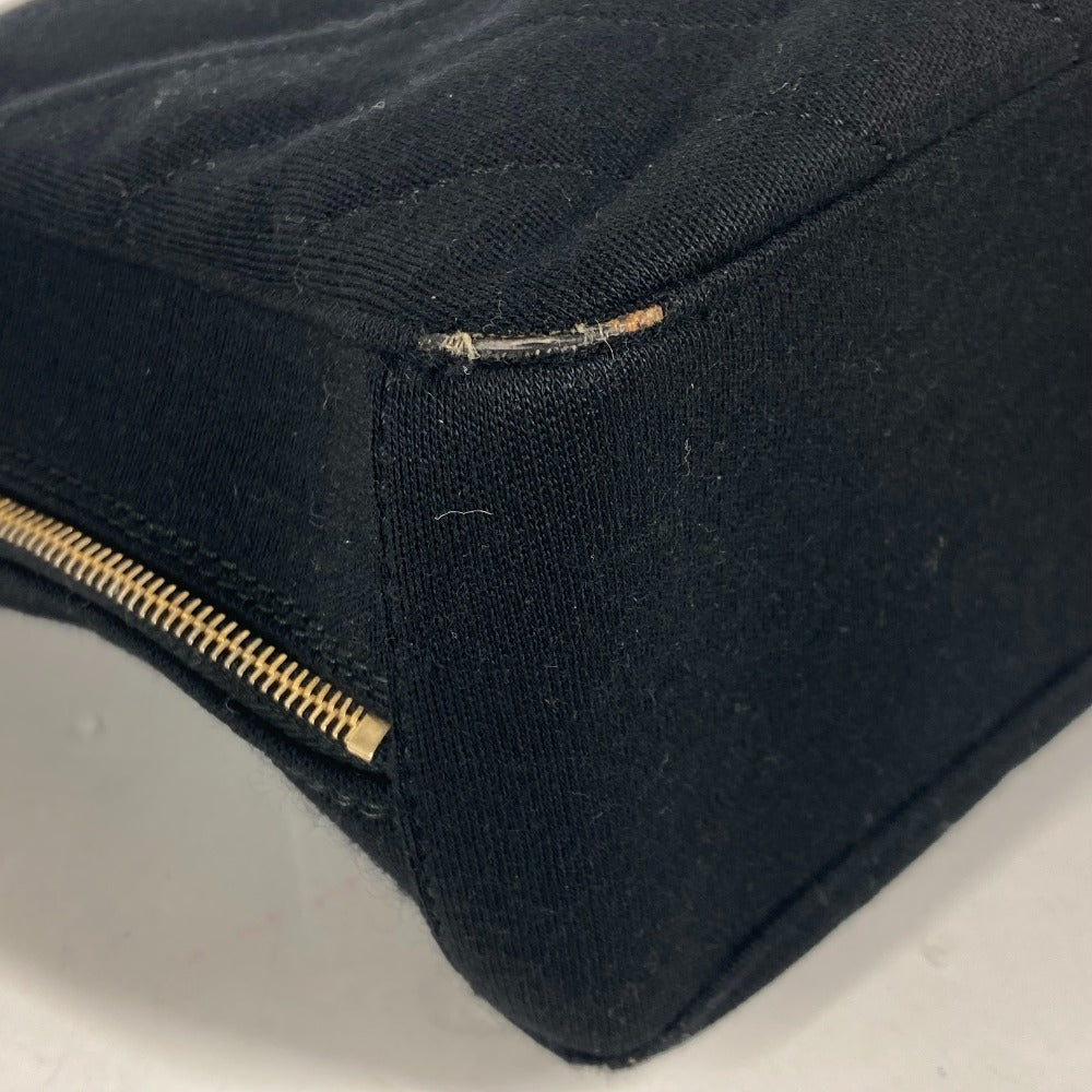 CHANEL Shoulder Bag Jersey black bag shawl CC COCO Mark Quilting Matelasse