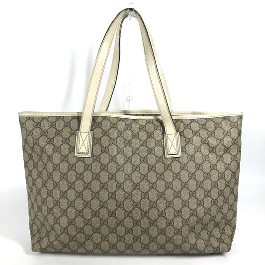 GUCCI Shoulder Bag 211137 GG Supreme canvas, leather beige GG Supreme Women Used