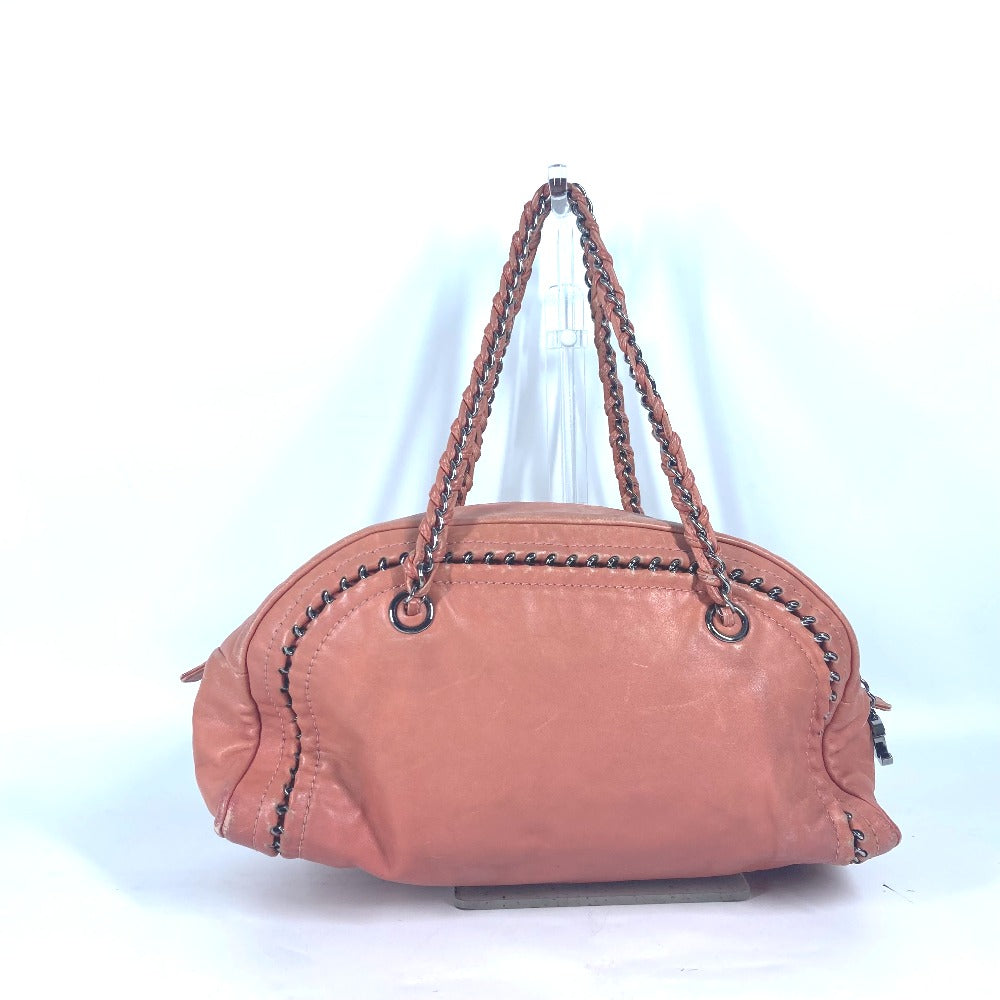 CHANEL Shoulder Bag leather Pink type WChain logo CC COCO Mark Luxury Line