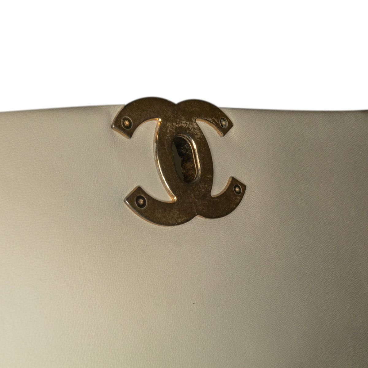 White Chanel Large Lambskin 19 Flap Satchel