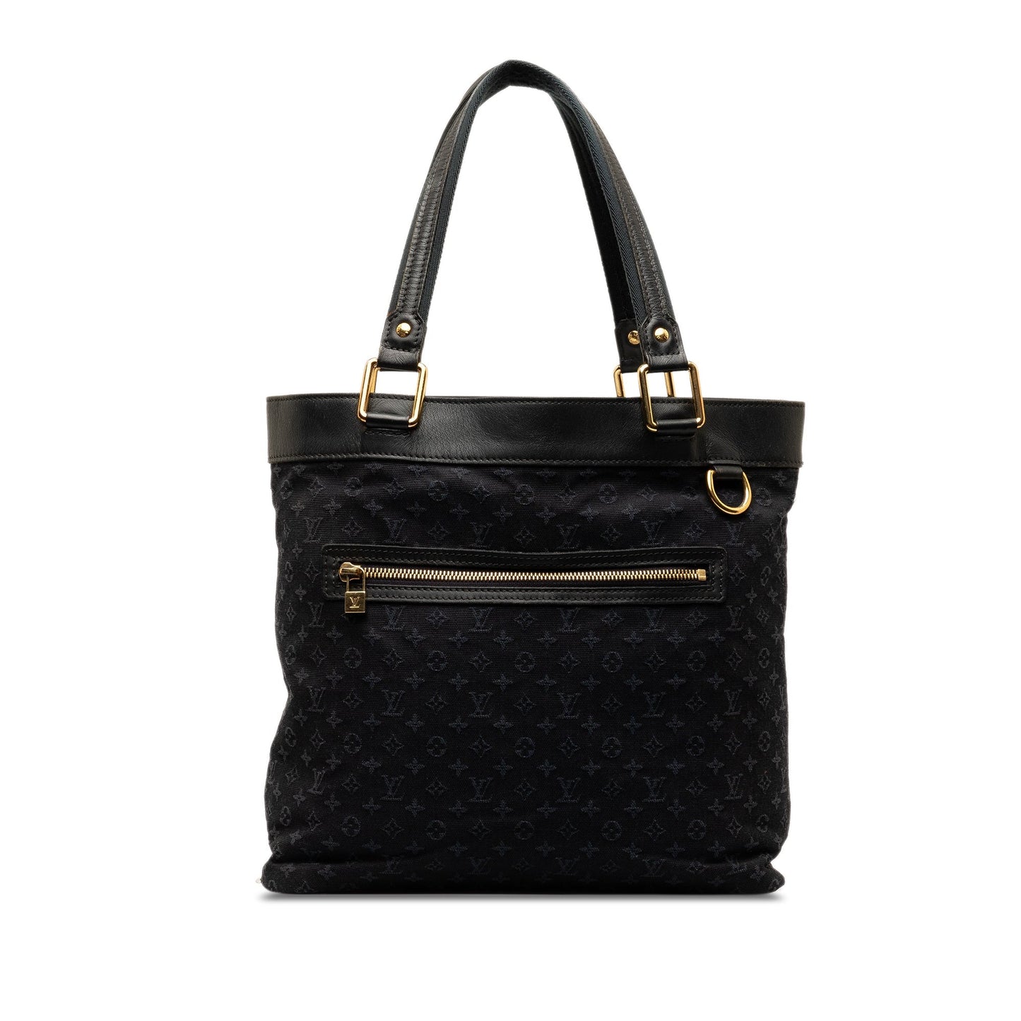 Black Louis Vuitton Monogram Mini Lin Lucille GM Tote Bag