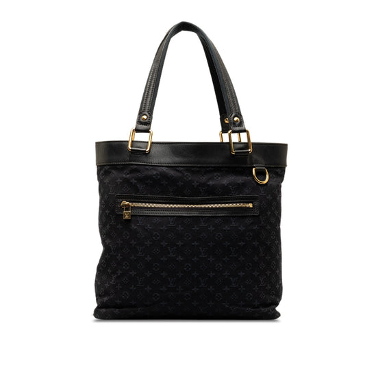 Black Louis Vuitton Monogram Mini Lin Lucille GM Tote Bag
