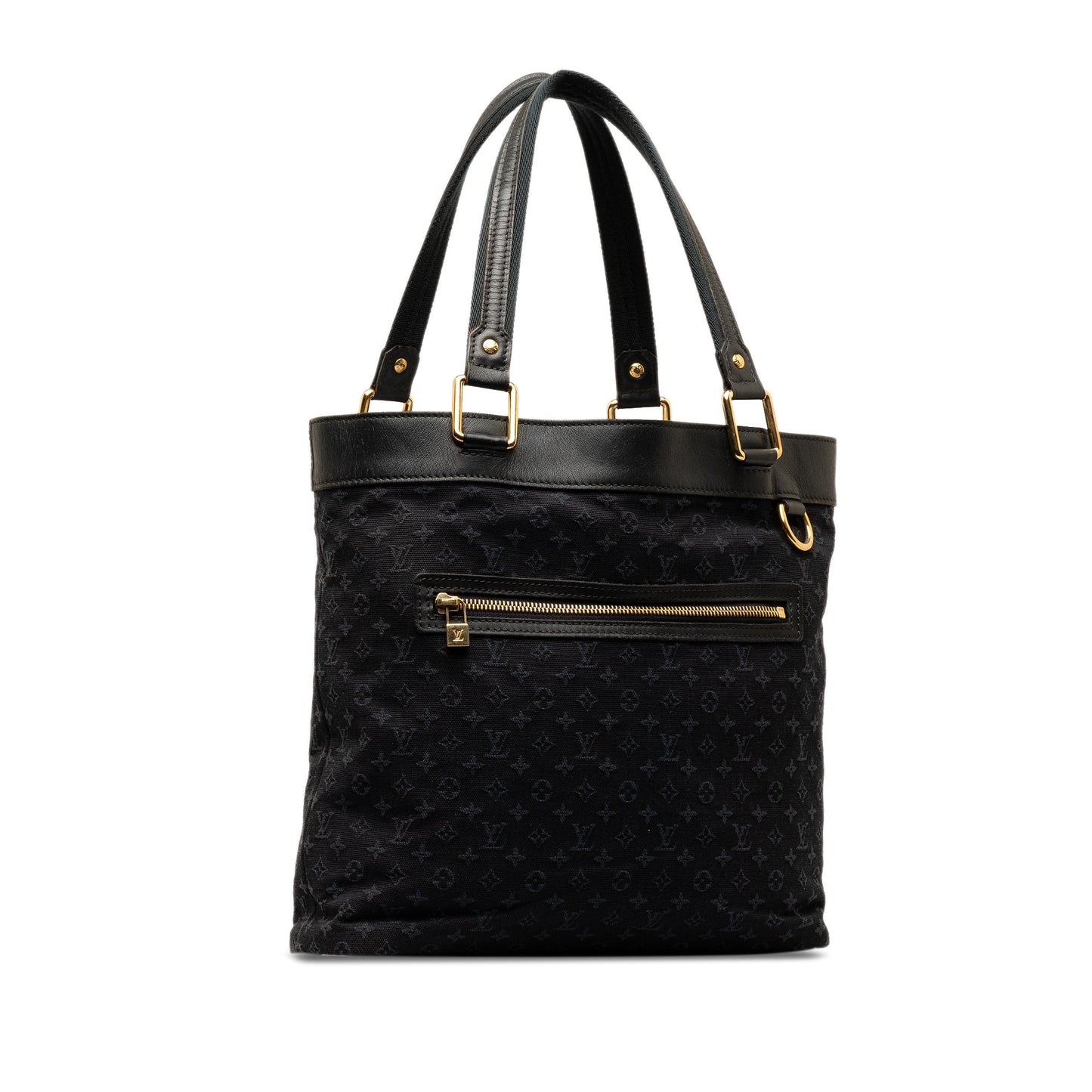 Black Louis Vuitton Monogram Mini Lin Lucille GM Tote Bag