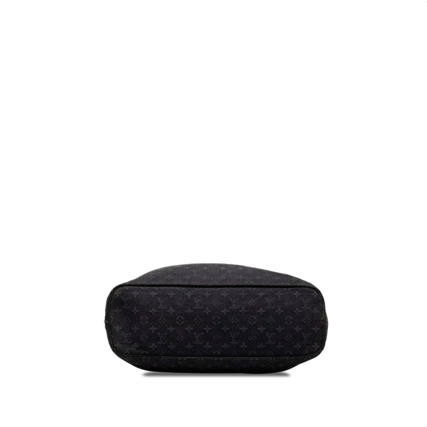 Black Louis Vuitton Monogram Mini Lin Lucille GM Tote Bag