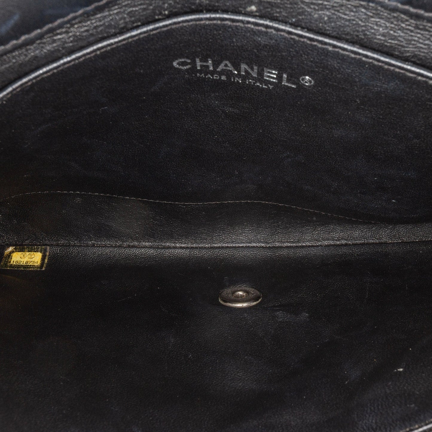 Black Chanel CC Quilted Patent Clutch With Chain Shoulder Bag