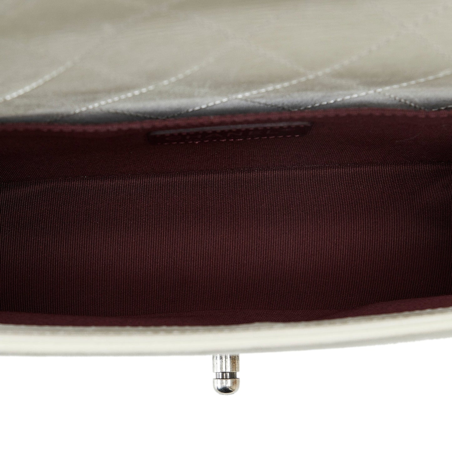 White Chanel Medium Shearling Boy Flap Crossbody Bag