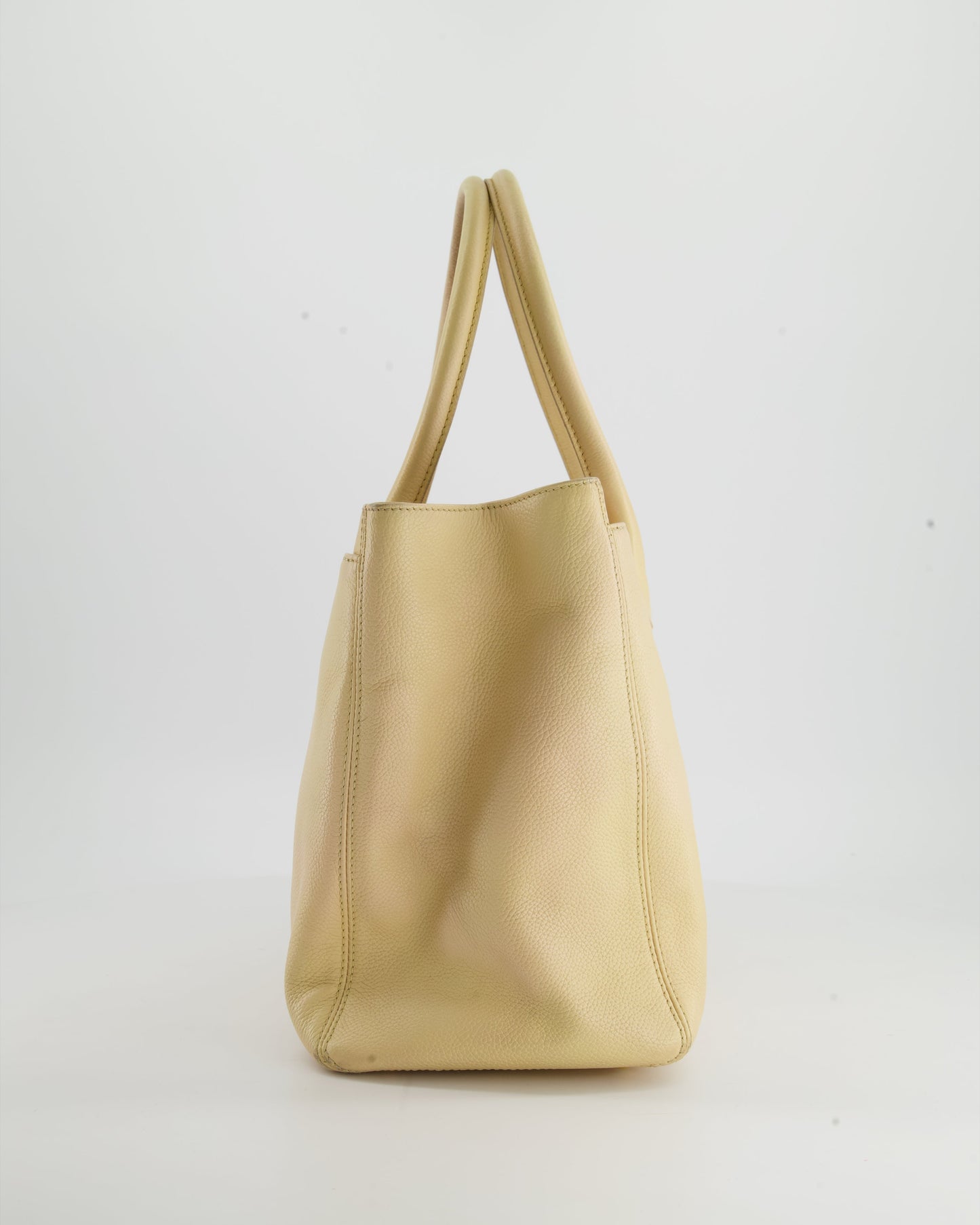 Chanel Vintage Beige Executive Tote Bag in Leather with 24K Gold Hardware