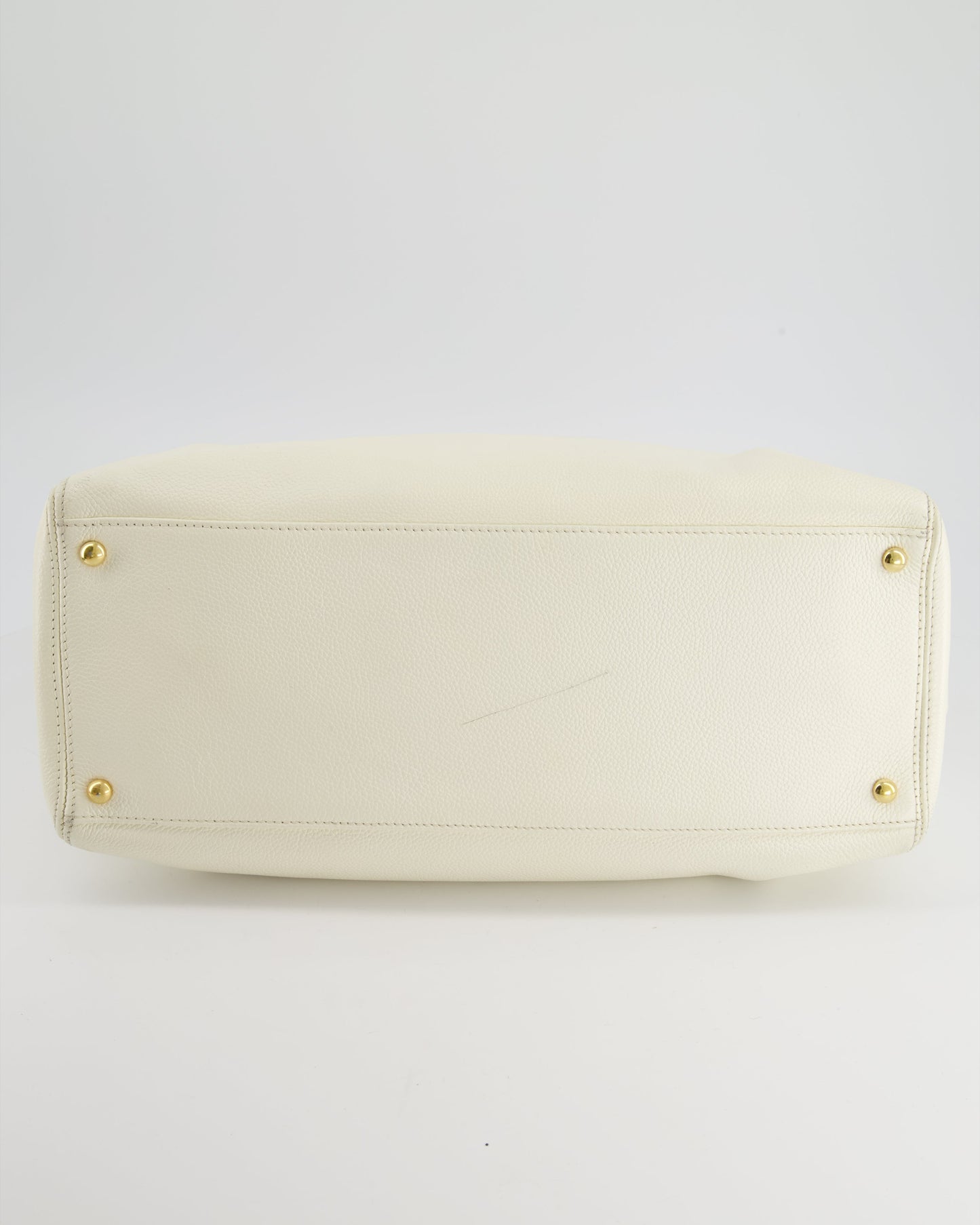 Chanel White Executive Shopper Tote Bag with Gold Hardware