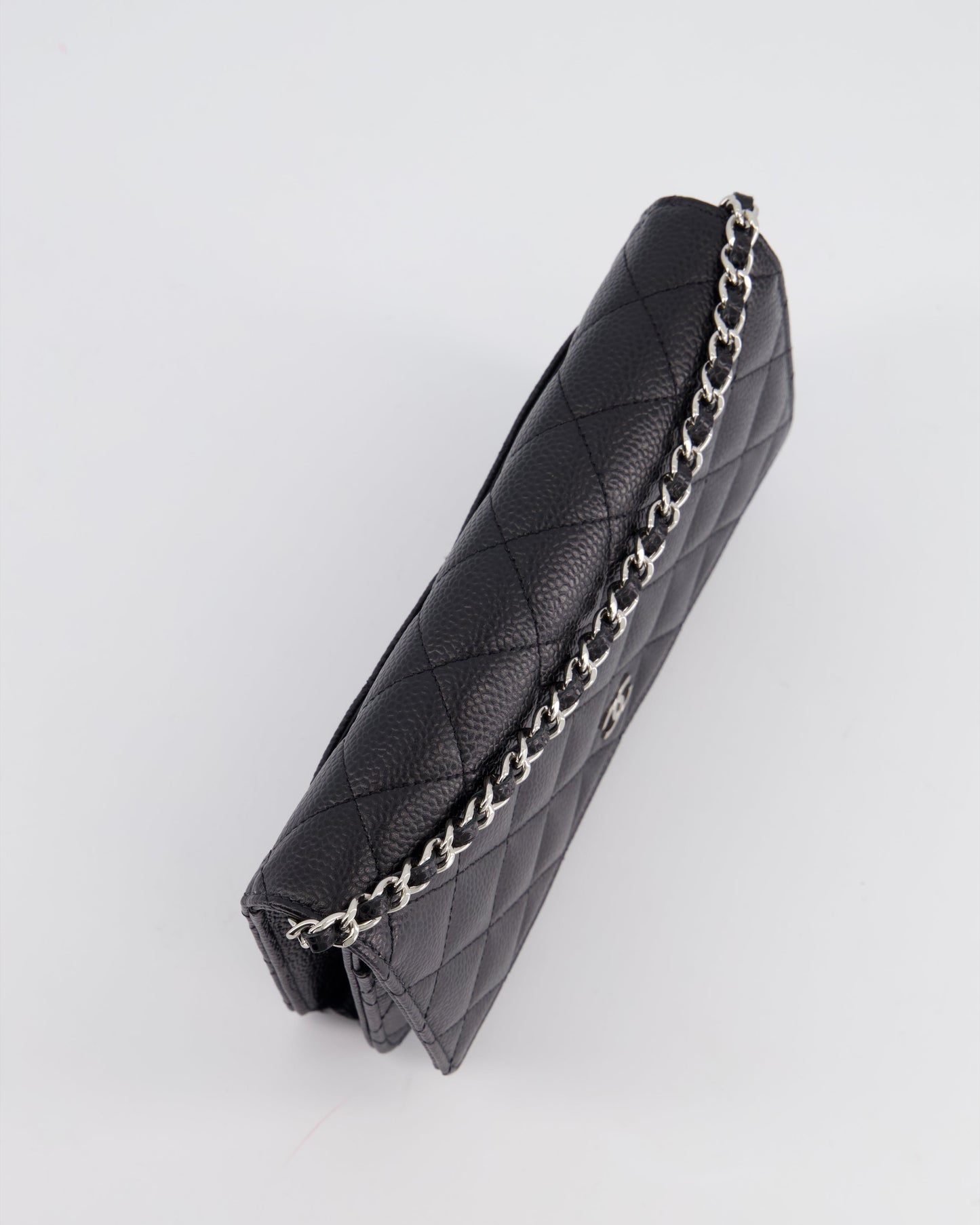 Chanel Black Wallet on Chain in Caviar with Silver Hardware