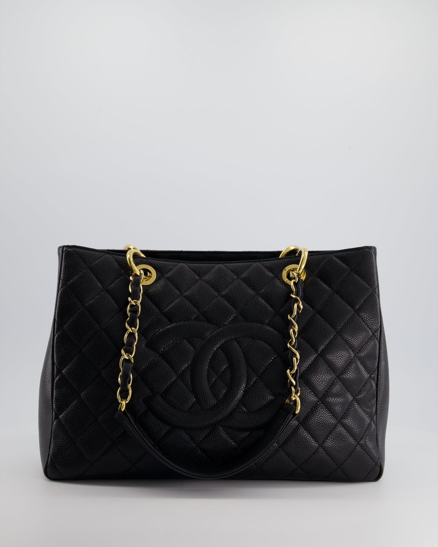 Chanel Black Caviar GST Tote Bag with Gold Hardware
