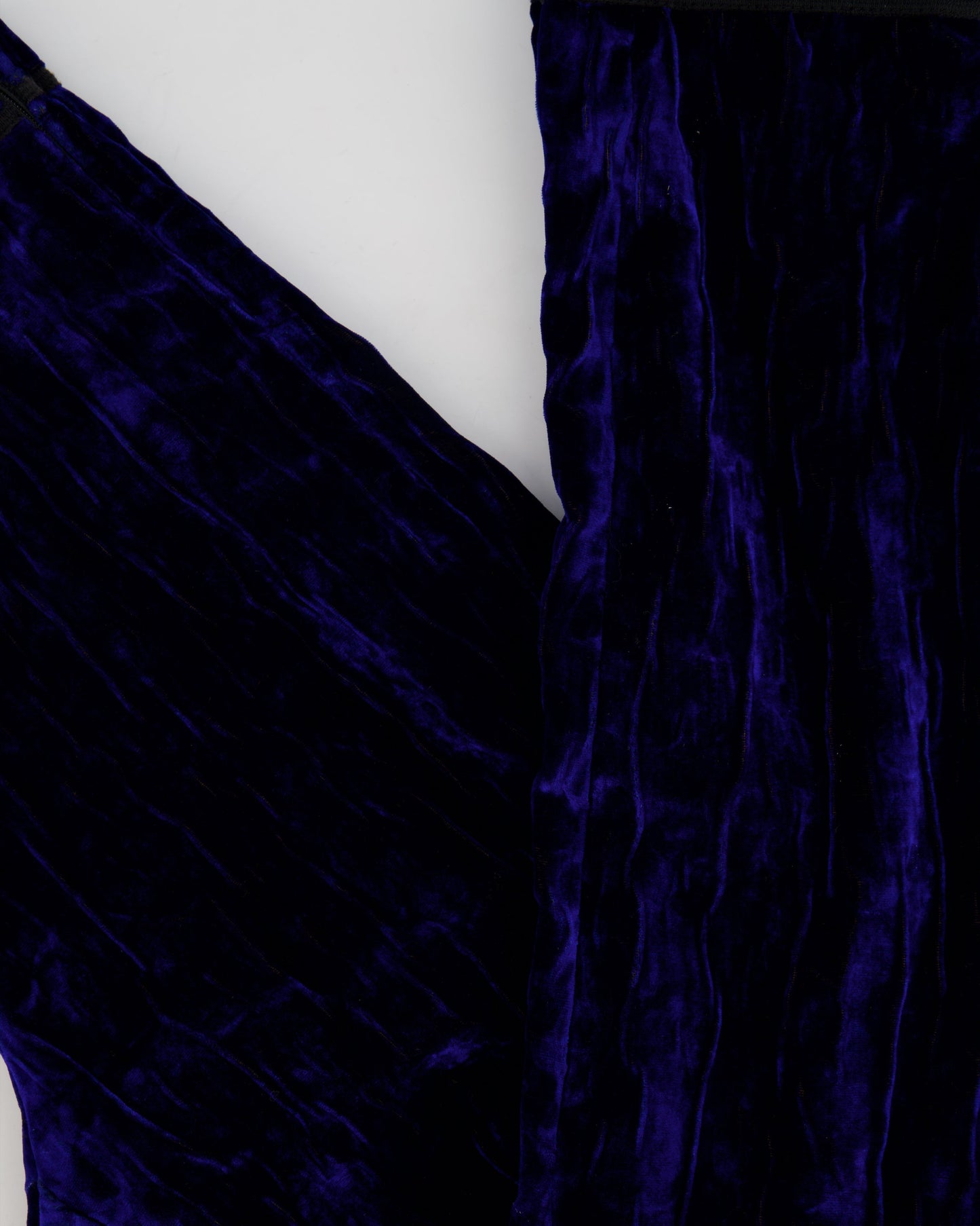 Chanel 12A Electric Blue Velvet Straight-Leg Trousers Size FR 38 (UK 10) RRP ¬£1,550