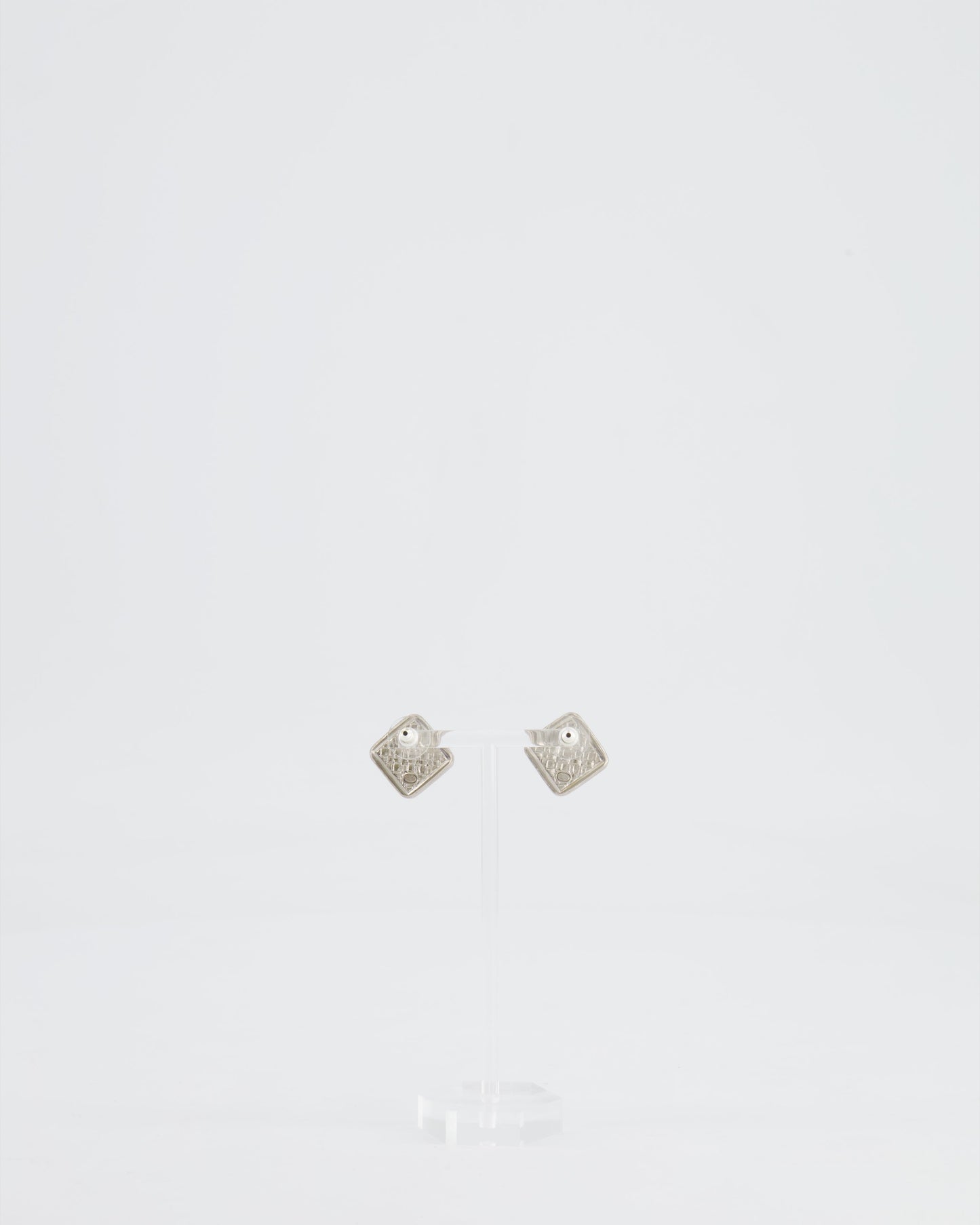 *HOT* Chanel Black, Crystal Embellished Diamond-Shaped CC Earrings