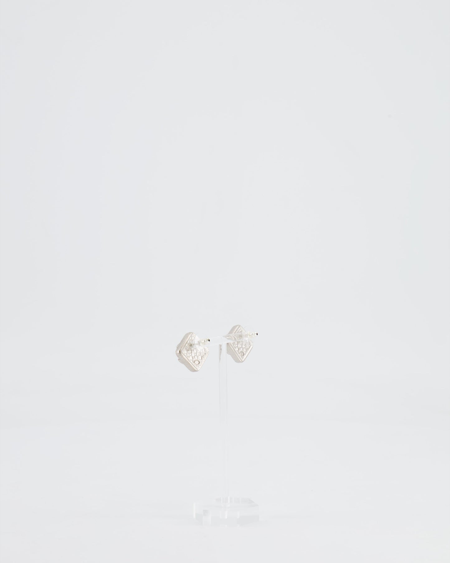 *HOT* Chanel Black, Crystal Embellished Diamond-Shaped CC Earrings