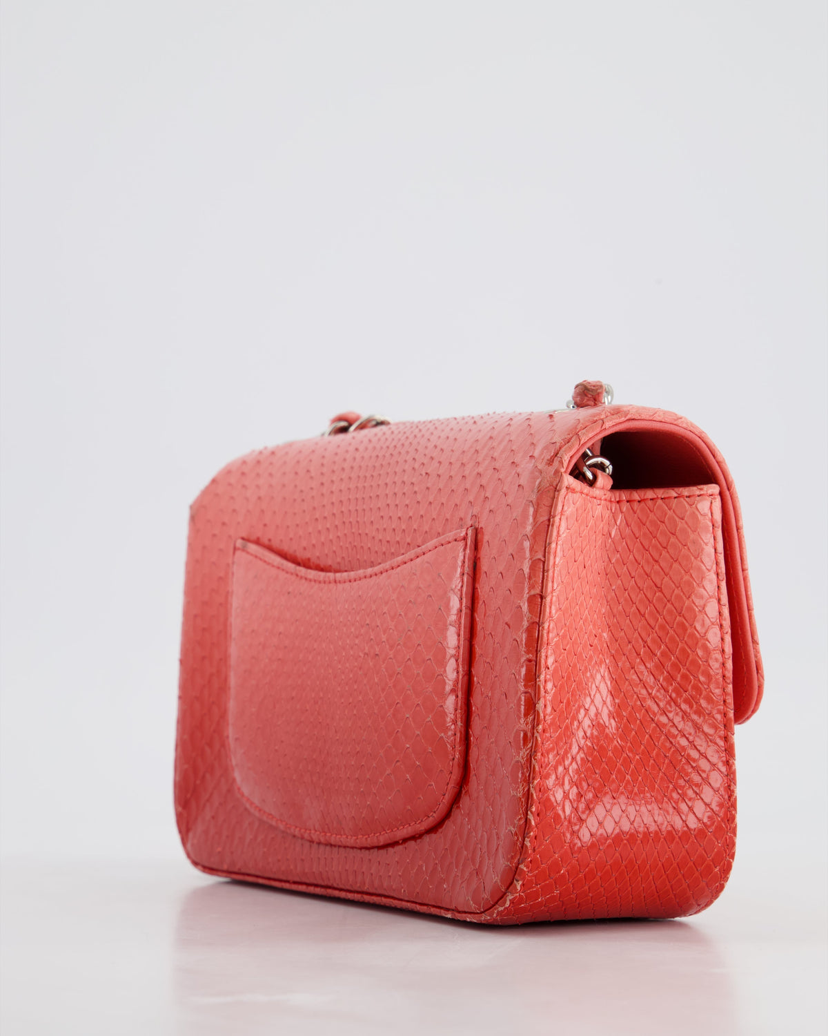 Chanel Pink Ombre Mini Rectangular Bag in Python with Silver Pink Hardware