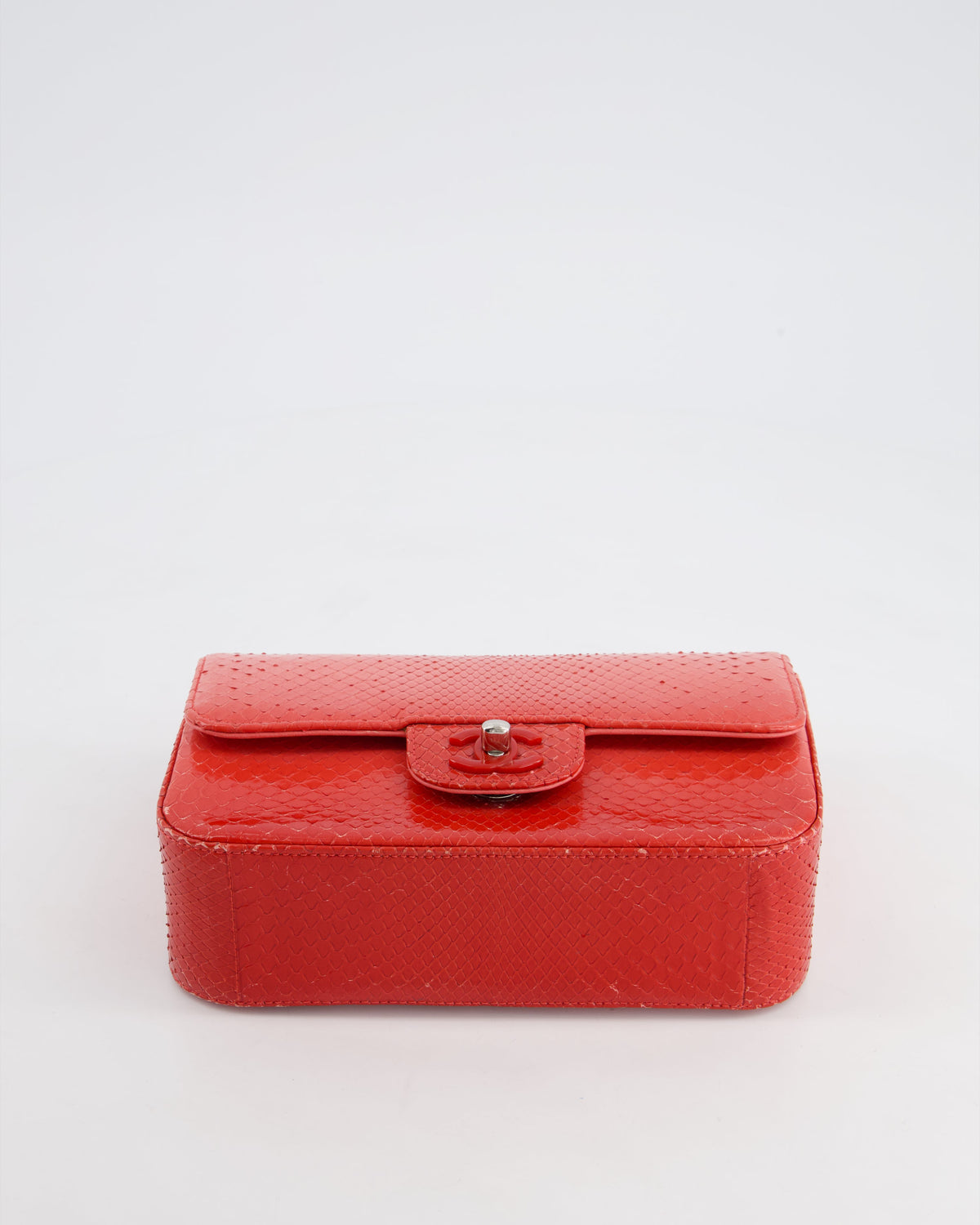 Chanel Pink Ombre Mini Rectangular Bag in Python with Silver Pink Hardware
