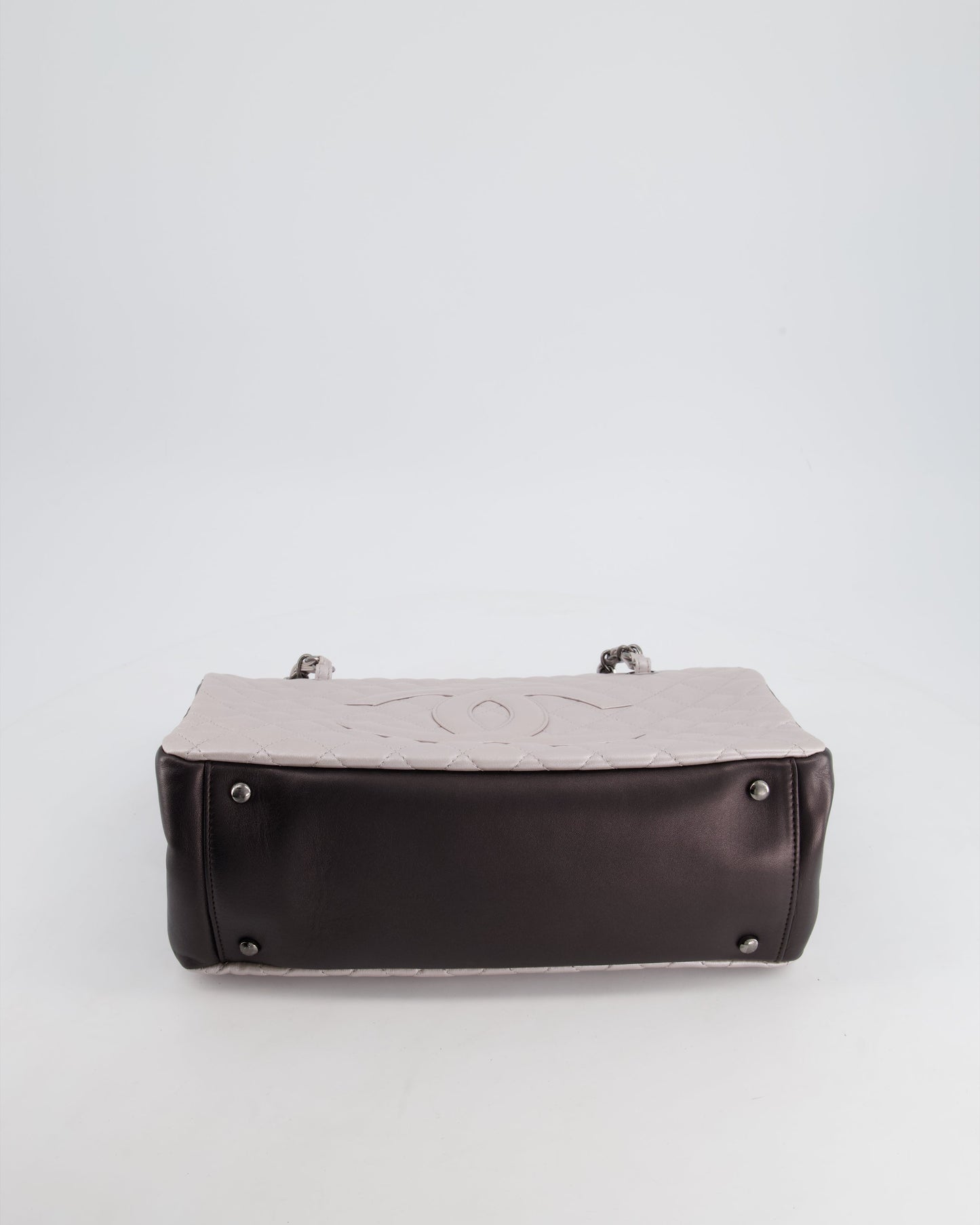 Chanel Silver and Black Reissue GST Tote Bag with Silver Hardware