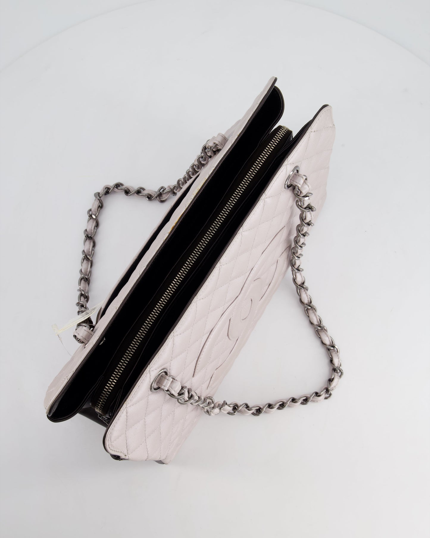 Chanel Silver and Black Reissue GST Tote Bag with Silver Hardware