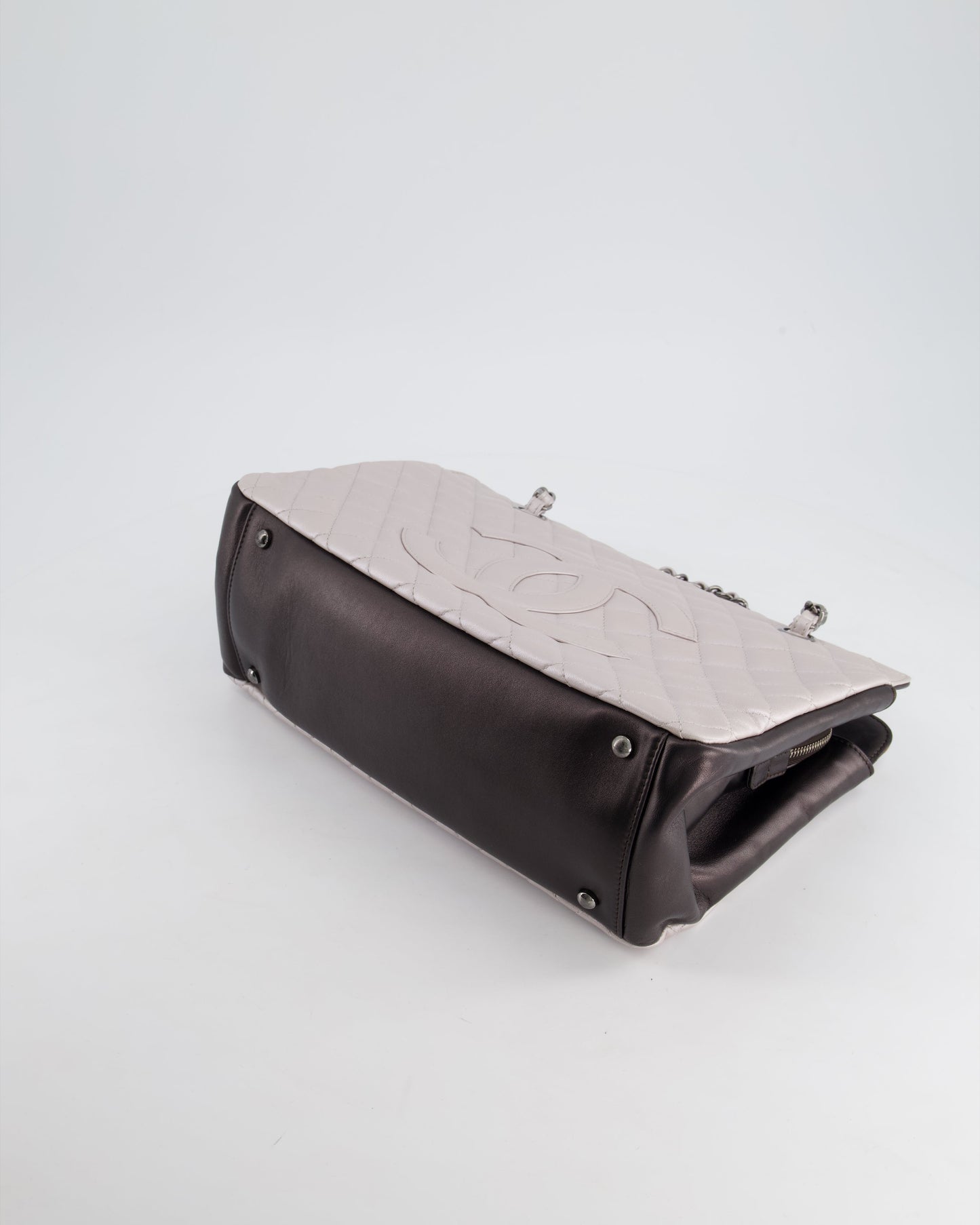 Chanel Silver and Black Reissue GST Tote Bag with Silver Hardware