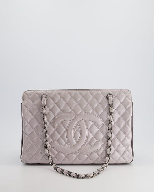 Chanel Silver and Black Reissue GST Tote Bag with Silver Hardware