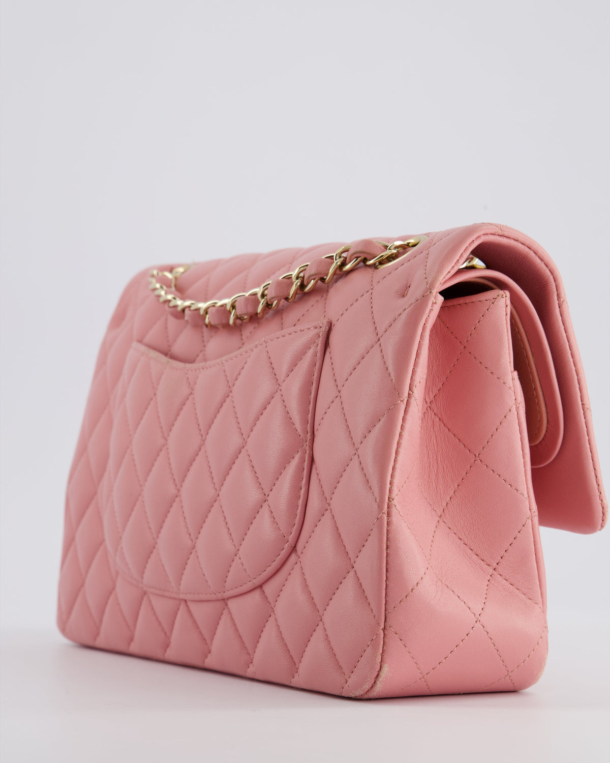 Chanel Pink Medium Double Flap Bag in Lambskin Leather with Gold Hardware RRP ¬£8,850