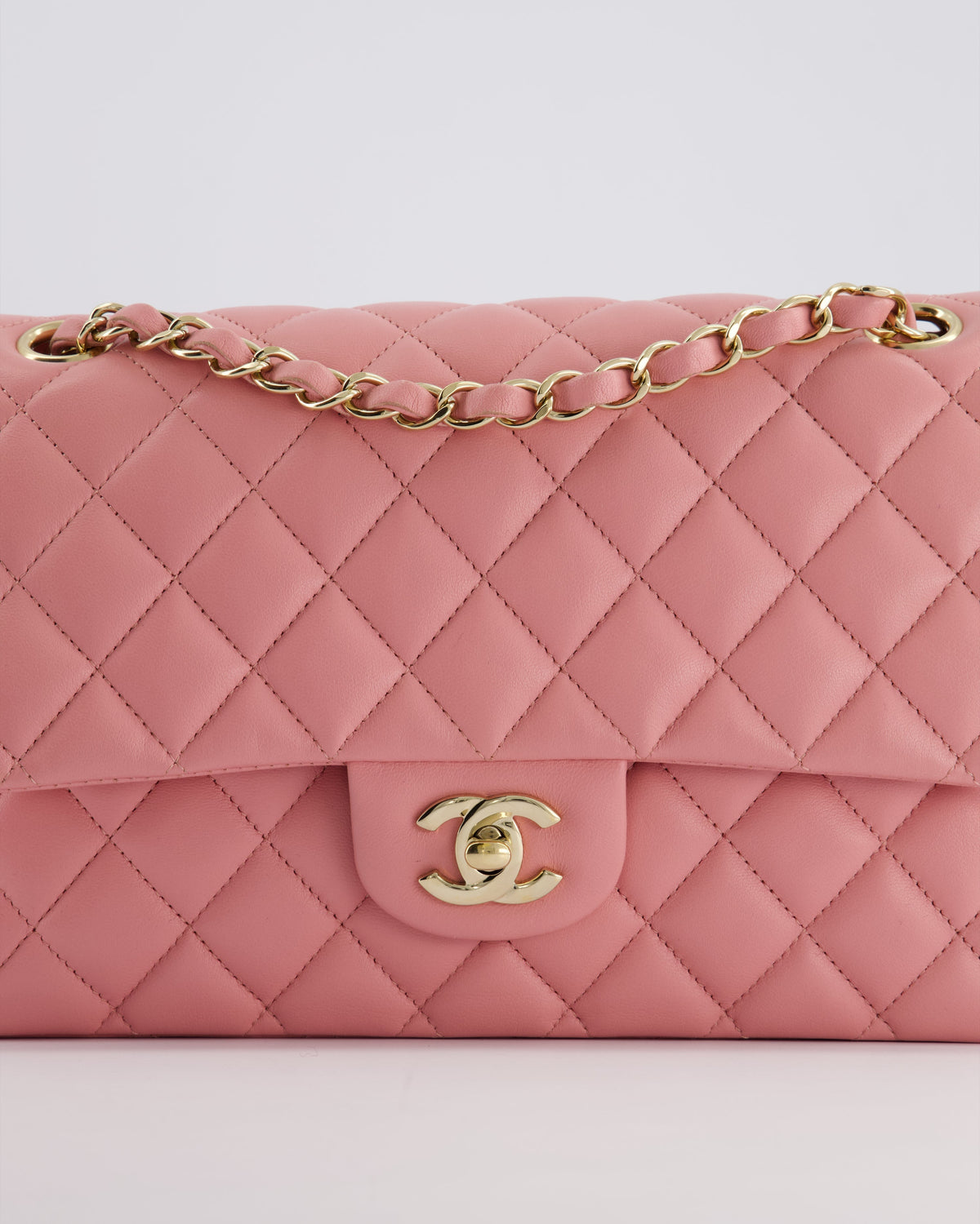 Chanel Pink Medium Double Flap Bag in Lambskin Leather with Gold Hardware RRP ¬£8,850